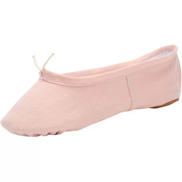 JUODVMP Ballet Shoes Girls Canvas Ballet Slipper Ballet Shoe Yoga Dance Shoe for KidsModel CMJJPSZBLChampagne