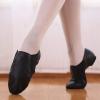 imageJUODVMP Womens Leather Upper and Suede Split Sole Jazz Ballet Yoga Dance ShoesModel TJDBPUFBJSBlack
