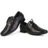imageJUODVMP Mens Latin Dance Shoes Breathable 1quot Standard Heel Leather Ballroom Tango Dancing Shoes Model 401Blacklhd401rubber Sole