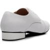 imageJUODVMP Mens Latin Dance Shoes Breathable 1quot Standard Heel Leather Ballroom Tango Dancing Shoes Model 401Qjw9010whitesuede Full Sole