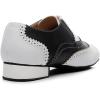 imageJUODVMP Mens Latin Dance Shoes Breathable 1quot Standard Heel Leather Ballroom Tango Dancing Shoes Model 401Qjw9011whitesuede Full Sole