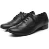 imageJUODVMP Mens Latin Dance Shoes Breathable 1quot Standard Heel Leather Ballroom Tango Dancing Shoes Model 401Ycl421blacksuede Full Sole