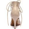 imageJUODVMP Women Latin Dance Shoes Cross Straps Stiletto Heel peep Toe Ballroom ChaCha High Heel Dance Shoes Model YCL552Ycl554beige33 Heelzg428
