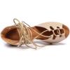 imageJUODVMP Women Latin Dance Shoes Cross Straps Stiletto Heel peep Toe Ballroom ChaCha High Heel Dance Shoes Model YCL552Ycl554beige33 Heelzg428
