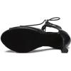imageJUODVMP Women Latin Dance Shoes Cross Straps Stiletto Heel peep Toe Ballroom ChaCha High Heel Dance Shoes Model YCL552Ycl554black3 Heel