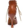 imageJUODVMP Women Latin Dance Shoes Cross Straps Stiletto Heel peep Toe Ballroom ChaCha High Heel Dance Shoes Model YCL552Ycl554brown35 Heel