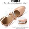 imageJUODVMP Womens Ballroom Dance Shoes Leather Pumps for Women Cross Strap Character Dance ShoesSuede SoleL7161nude15 Inch Heel