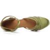 imageJUODVMP Womens Closed Toe Dance Heels Green Satin Latin Ballroom Dance Shoes for Wedding Party Model YCL189Green175 Inchycl189