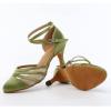 imageJUODVMP Womens Closed Toe Dance Heels Green Satin Latin Ballroom Dance Shoes for Wedding Party Model YCL189Green3 Inchycl189