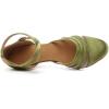 imageJUODVMP Womens Closed Toe Dance Heels Green Satin Latin Ballroom Dance Shoes for Wedding Party Model YCL189Green33 Inchycl189