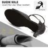 imageJUODVMP Womens Latin Dance Shoes Rhinestones Satin Ballroom Dancing Shoes Salsa Professional Dance ShoesBlack3 Heel