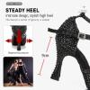 imageJUODVMP Womens Latin Dance Shoes Rhinestones Satin Ballroom Dancing Shoes Salsa Professional Dance ShoesBlack35 Heel