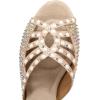imageJUODVMP Womens Latin Dance Shoes Rhinestones Satin Ballroom Dancing Shoes Salsa Professional Dance ShoesNude23 Heel