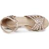 imageJUODVMP Womens Latin Dance Shoes Rhinestones Satin Ballroom Dancing Shoes Salsa Professional Dance ShoesNude3 Heel