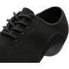 imageJUODVMP Women ampamp Men Latin Dance Shoes Practice Tie Up Closed Toe Standard Ballroom Teaching Performance Dance ShoesModel LHDNJBBlack2j352805syjd