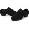 imageJUODVMP Women ampamp Men Latin Dance Shoes Practice Tie Up Closed Toe Standard Ballroom Teaching Performance Dance ShoesModel LHDNJBBlack2j352805syjd