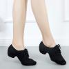 imageJUODVMP Women ampamp Men Latin Dance Shoes Practice Tie Up Closed Toe Standard Ballroom Teaching Performance Dance ShoesModel LHDNJBBlack2j35mffzw