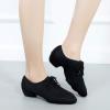 imageJUODVMP Women ampamp Men Latin Dance Shoes Practice Tie Up Closed Toe Standard Ballroom Teaching Performance Dance ShoesModel LHDNJBBlack2j35mffzw