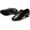 imageJUODVMP Women ampamp Men Latin Dance Shoes Practice Tie Up Closed Toe Standard Ballroom Teaching Performance Dance ShoesModel LHDNJBBlack2m352801lg
