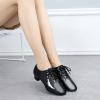 imageJUODVMP Women ampamp Men Latin Dance Shoes Practice Tie Up Closed Toe Standard Ballroom Teaching Performance Dance ShoesModel LHDNJBBlack2m352801lg