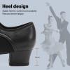 imageJUODVMP Women ampamp Men Latin Dance Shoes Practice Tie Up Closed Toe Standard Ballroom Teaching Performance Dance ShoesModel LHDNJBBlack35cmrubber Full Sole2801gw