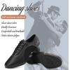 imageJUODVMP Women ampamp Men Latin Dance Shoes Practice Tie Up Closed Toe Standard Ballroom Teaching Performance Dance ShoesModel LHDNJBBlack35cmrubber Full Sole2801gw