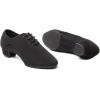 imageJUODVMP Women ampamp Men Latin Dance Shoes Practice Tie Up Closed Toe Standard Ballroom Teaching Performance Dance ShoesModel LHDNJBBlack35cmrubber Split Sole2805