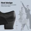 imageJUODVMP Women ampamp Men Latin Dance Shoes Practice Tie Up Closed Toe Standard Ballroom Teaching Performance Dance ShoesModel LHDNJBBlack35cmsuede Full Sole2801gw