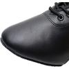 imageJUODVMP Women ampamp Men Latin Dance Shoes Practice Tie Up Closed Toe Standard Ballroom Teaching Performance Dance ShoesModel LHDNJBBlack35cmsuede Full Sole2805