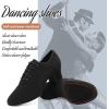 imageJUODVMP Women ampamp Men Latin Dance Shoes Practice Tie Up Closed Toe Standard Ballroom Teaching Performance Dance ShoesModel LHDNJBBlack5cmsuede Split Sole2805