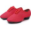 imageJUODVMP Women ampamp Men Latin Dance Shoes Practice Tie Up Closed Toe Standard Ballroom Teaching Performance Dance ShoesModel LHDNJBRed2j35mffzw