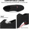imageJUODVMP Womens Ballroom Dance Practice Shoes Canvas Breathable Chunky Heel Salsa Dance ShoesClosed Toe902rubber Split Sole2heel