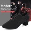 imageJUODVMP Womens Ballroom Dance Practice Shoes Canvas Breathable Chunky Heel Salsa Dance ShoesClosed Toe902suede Full Sole2heel