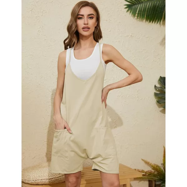 Tanming Rompers for Women Summer Casual Sleeveless Short Overalls Jumpsuits Shorts