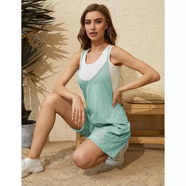 Tanming Rompers for Women Summer Casual Sleeveless Short Overalls Jumpsuits Shorts