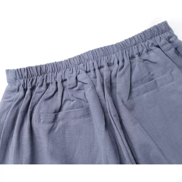 Tanming Linen Pants for Women Summer Casual High Waisted Drawstring White Beach Pant