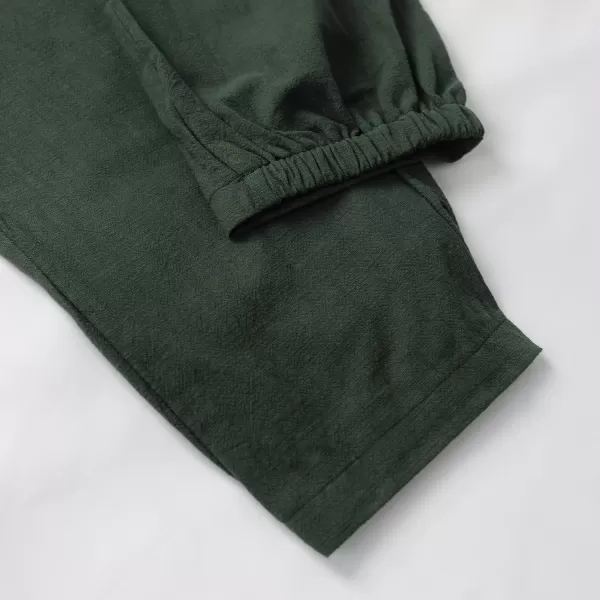 Tanming Linen Pants for Women Summer Casual High Waisted Drawstring White Beach Pant