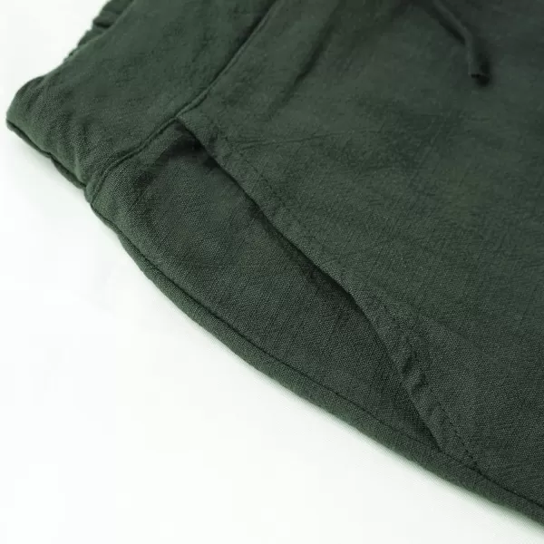 Tanming Linen Pants for Women Summer Casual High Waisted Drawstring White Beach Pant
