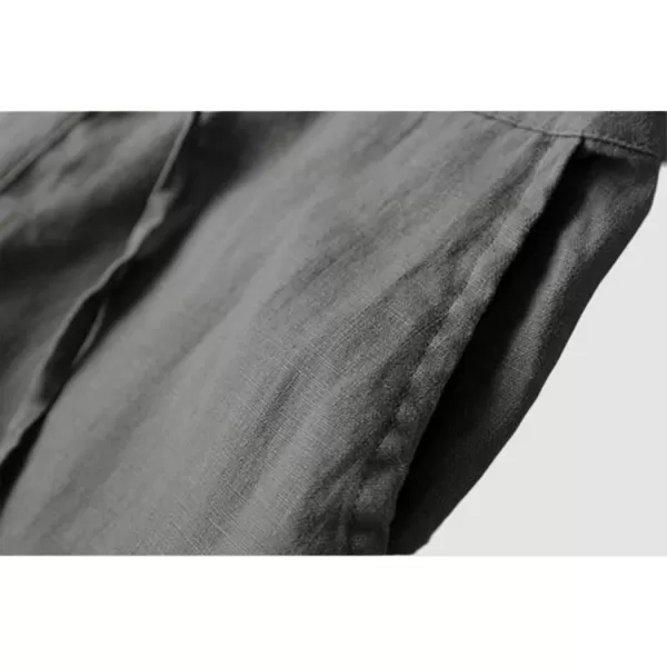 Tanming Linen Pants for Women Summer Casual High Waisted Drawstring White Beach Pant