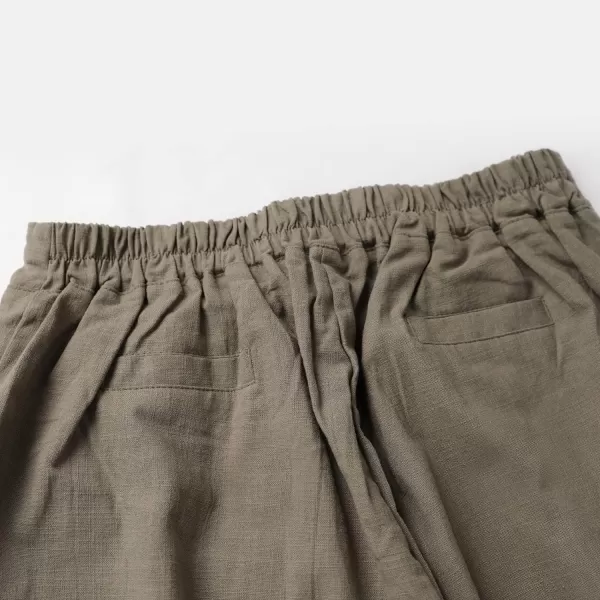 Tanming Linen Pants for Women Summer Casual High Waisted Drawstring White Beach Pant