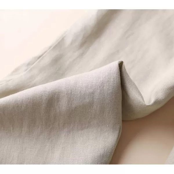 Tanming Linen Pants for Women Summer Casual High Waisted Drawstring White Beach Pant