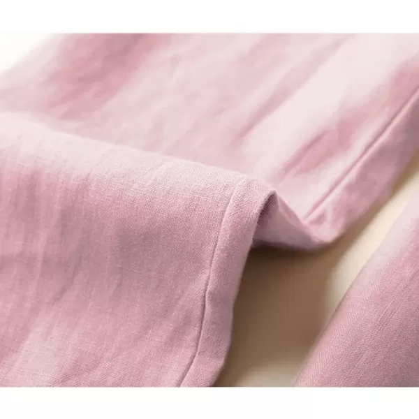 Tanming Linen Pants for Women Summer Casual High Waisted Drawstring White Beach Pant