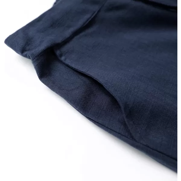 Tanming Linen Pants for Women Summer Casual High Waisted Drawstring White Beach Pant