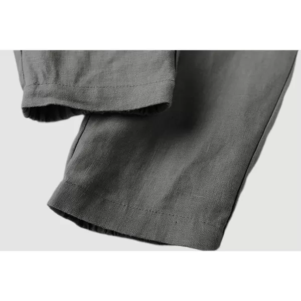 Tanming Linen Pants for Women Summer Casual High Waisted Drawstring White Beach Pant