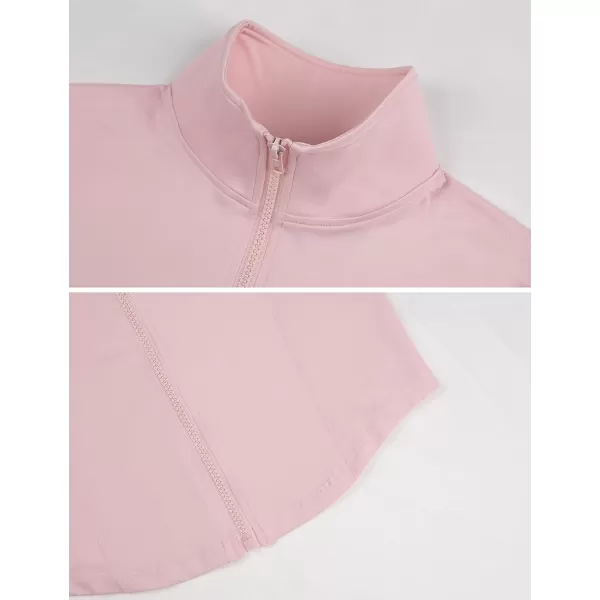 Tanming Women's Full Zip Seamless Workout Jacket Running Yoga Slim Fit Track Jacket