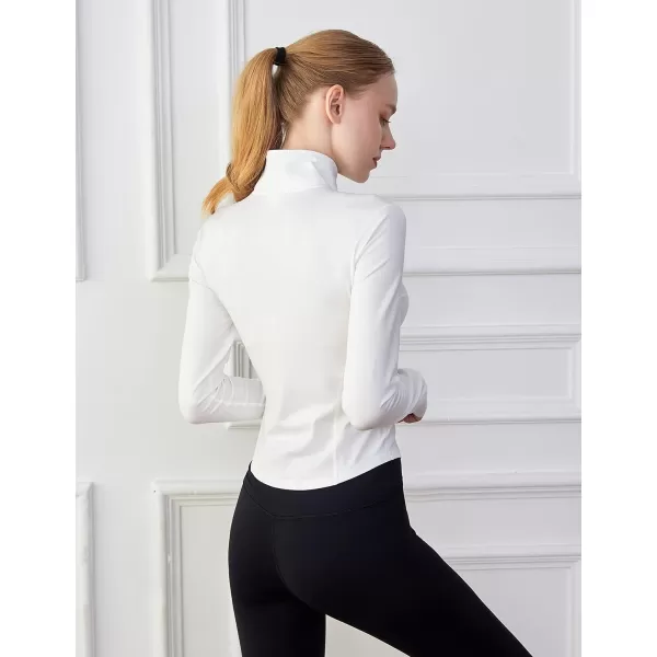 Tanming Women's Full Zip Seamless Workout Jacket Running Yoga Slim Fit Track Jacket