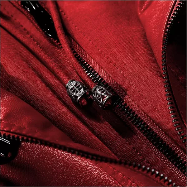 Tanming Women's Removable Hooded Faux Leather Jackets