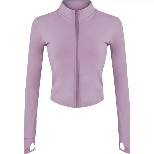 Tanming Women's Full Zip Seamless Workout Jacket Running Yoga Slim Fit Track Jacket