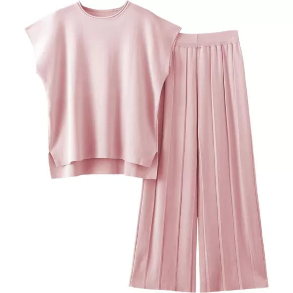 Tanming Women's 2 Piece Outfits Sweater Set Knit Pullover Tops High Waisted Pants Sweatsuits Lounge Set