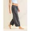 imageTanming Womens Baggy Sweatpants Barrel Leg Trousers Elastic Waisted Drawstring Lounge Joggers PantsDark Grey